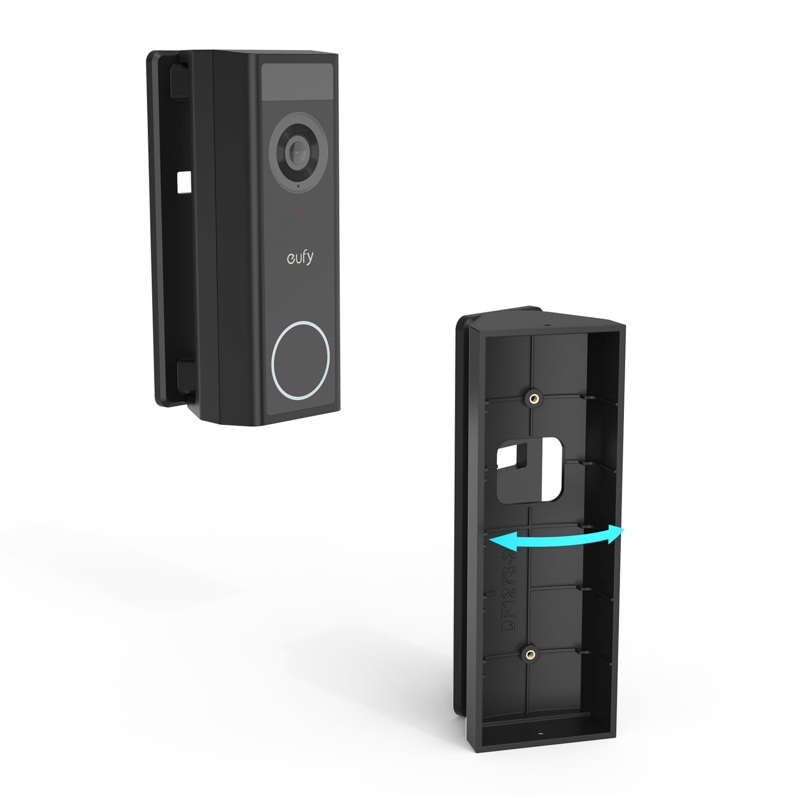HOLACA Mount Compatible with eufy Security Video Doorbell Camera Wireless C31 (Doorbell NOT Included), 0-45Β° Left/Right Angle Adjustment, ABS Plastic Bracket