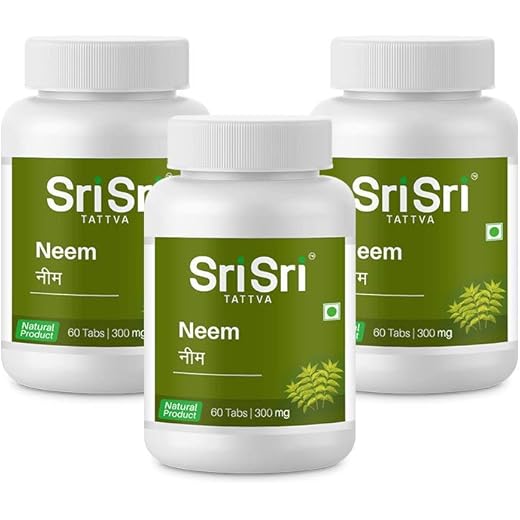 Sri Sri Neem Purifier Tablets 60 Tabs 300mg - Pack of 3