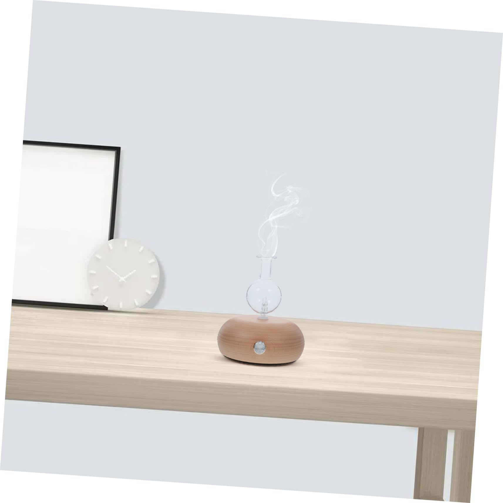 Aromatherapie Diffusor für Ätherische Öle, 1stück Glas mit Holzsockel