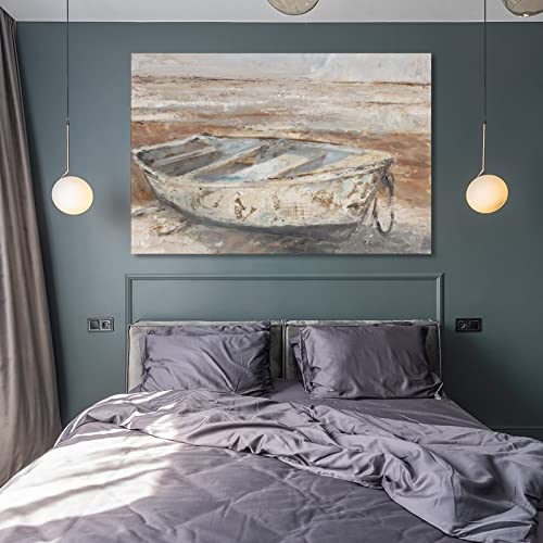 Seaside Wall Art On The Seaside Of The Weathered Rowing Seascape Wall Art - 副本 Canvas Print Picture Wall Art Poster For Home Family Decor 24X36Inch(60X90Cm) Frame-Style #TOP7