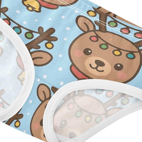 Girls' Hipster Triangle Panties Comfort Underwear for Girls Reindeer in Sizes 2T,3T, 4T, 5T, 6Y and 8Y4