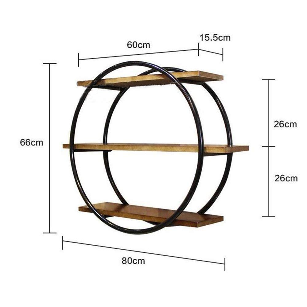 Mu Household Shelves Shelving Iron Racks Wall Decoration round Display