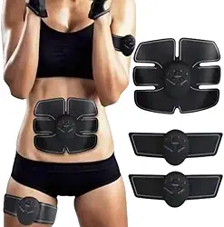 Eletroestimulador Muscular Portátil para Abdômen, Braços e Pernas | Aparelho de Massagem Elétrica Tipo EMS | Massageador Tonificador Muscular e Relaxamento Corporal