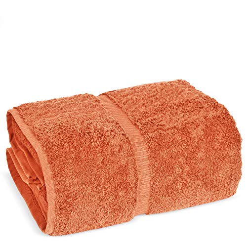 Towel Bazaar Premium Turkish Cotton Super Soft and Absorbent Towels (1-Piece Jumbo Bath Towel, Coral)
