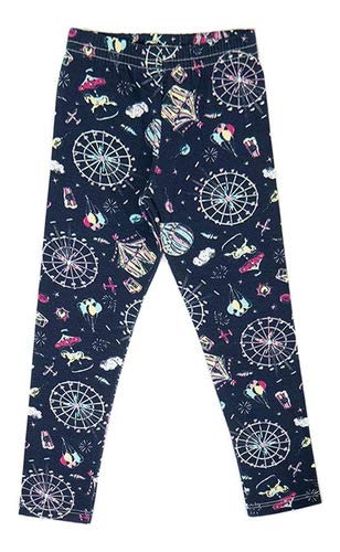 Calça Legging Infantil Menina Cotton Estampado Kit 10 Peças Desenho do tecido:Estampado/Sortido;Tama