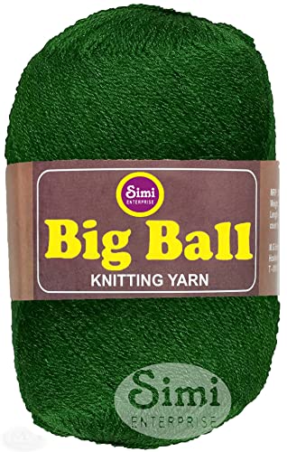 Image of Big Ball Leaf Green (600 gm) Wool Ball Hand Knitting Wool /Art Craft Soft Fingering Crochet Hook Yarn, Needle Knitting Yarn Thread dyeK K LC