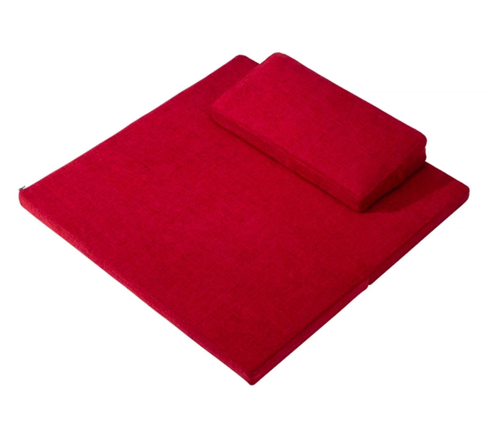 Grand Coussin De Méditation, Tapis De Méditation Carré Fabriqué à La Main, Coussin De Sol Pliable Portable, Coussins De Yoga En Fibre De Chanvre Naturel Pour(Size:60x60cm(24x24inch),Color:Red)