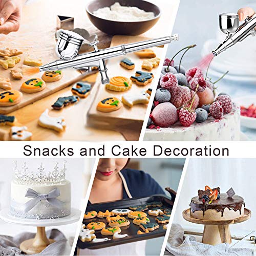 Airbrush Kit Portable Dual-Action Airbrush Gun and Mini Air Compressor Set for Make up,Art Painting,Tattoo,Cake,Manicure, Spray Model,Craft,and More - Image 6