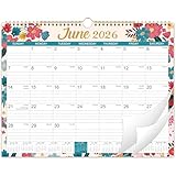 2026 Calendar - 2026 Wall Calendar, Jan 2026 - Dec 2026, 2026 Wall Calendar 12 Month, 15' x 11.5', Twin-Wire Binding, Julian Dates, Large Block, Notes, To-do List, Thick Paper, Perfect for Organizing - Floral