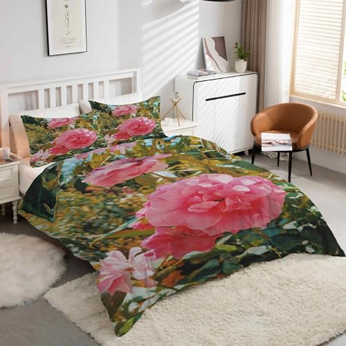 Housse de couette 160x200 microfibre supérieure avec zip ensemble de lit durable - 2