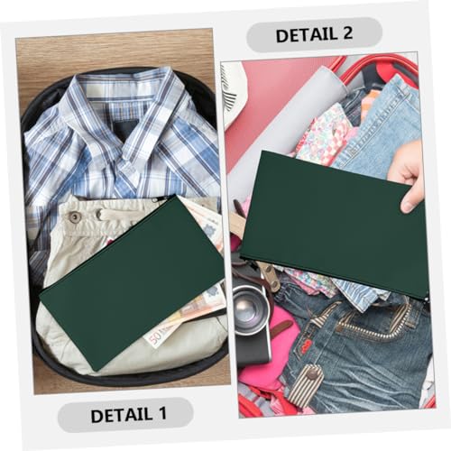 SECFOU 3Pcs PU Zipper Money Bags Multi Function Cash Pouches for Documents Receipts Stylish and Money Storage Bags4