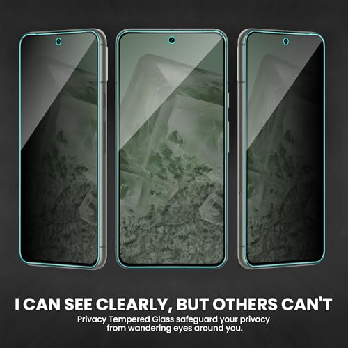 Image of FIRST MART Privacy Tempered Glass for Google Pixel 8, 2 Pack | Anti-Spy 9H Screen Protector, Edge-to-Edge, Case-Friendly, Scratch Resistant, Bubble-Free