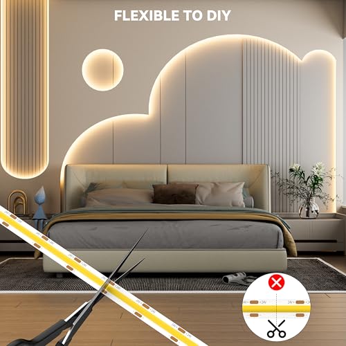 Tira de LED PAUTIX COB 15 m Super Brillante Blanco Cálido miniatura 5