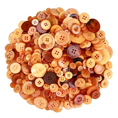Greentime 250Pcs Round Resin Buttons for Crafts DIY Sewing Ornaments