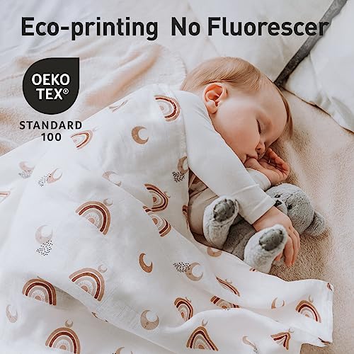 GLLQUEN BABY Muslin Squares Cloth for Baby 6pack 70cm x 70cm Cotton Burp Cloths for Newborn Absorbent & Breathable and Ideal to Clean - Image 3