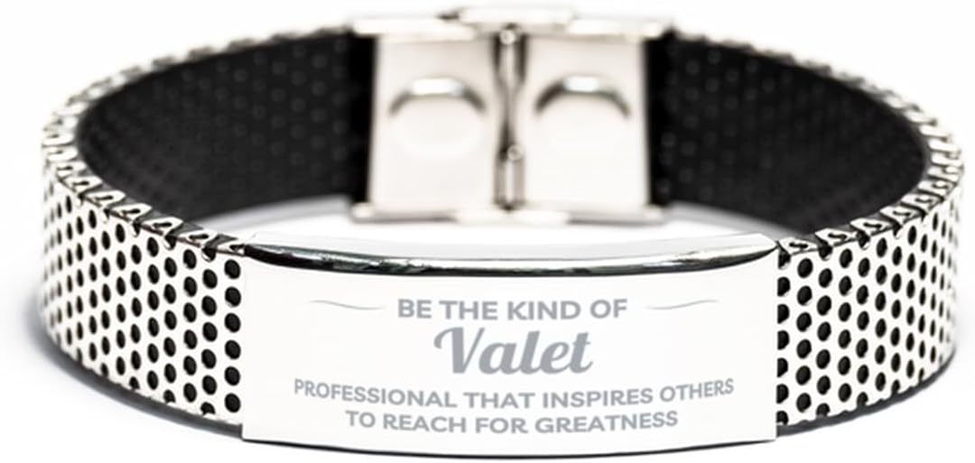 Valet Stainless Steel Bracelet Birthday Christmas Gifts For Valet, Be the kind of Valet professional that inspires others to reach for greatness Thank you Appropriate Gifts
