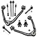 Detroit Axle - 10pc Front Upper Control Arms, Lower Ball Joints, Inner Outer Tie Rods w/Sway Bars Kit 2WD Coil Spring for 99-06 Chevy Silverado/Sierra 1500 - [2007 Classic Chevy Silverado/Sierra 1500]