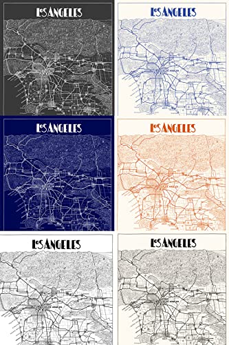Vintage Los Angeles Map Print | City Print | La City Map And Neighborhood Print Unframed 8 X 10, 11 X 14, 16 X 20, 24 X 30 #TOP7