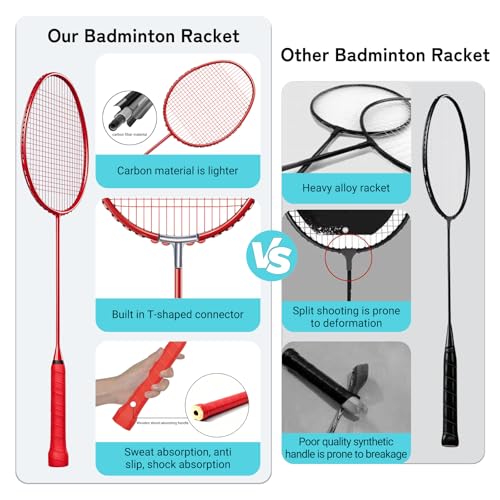 Image of Badminton Racket,Badminton Rackets,Both Offensive and Defensive,Lightweight 75g All Carbon Fiber One-Piece Molded Professional Durable Single Racket,Including 1 Ball Bag