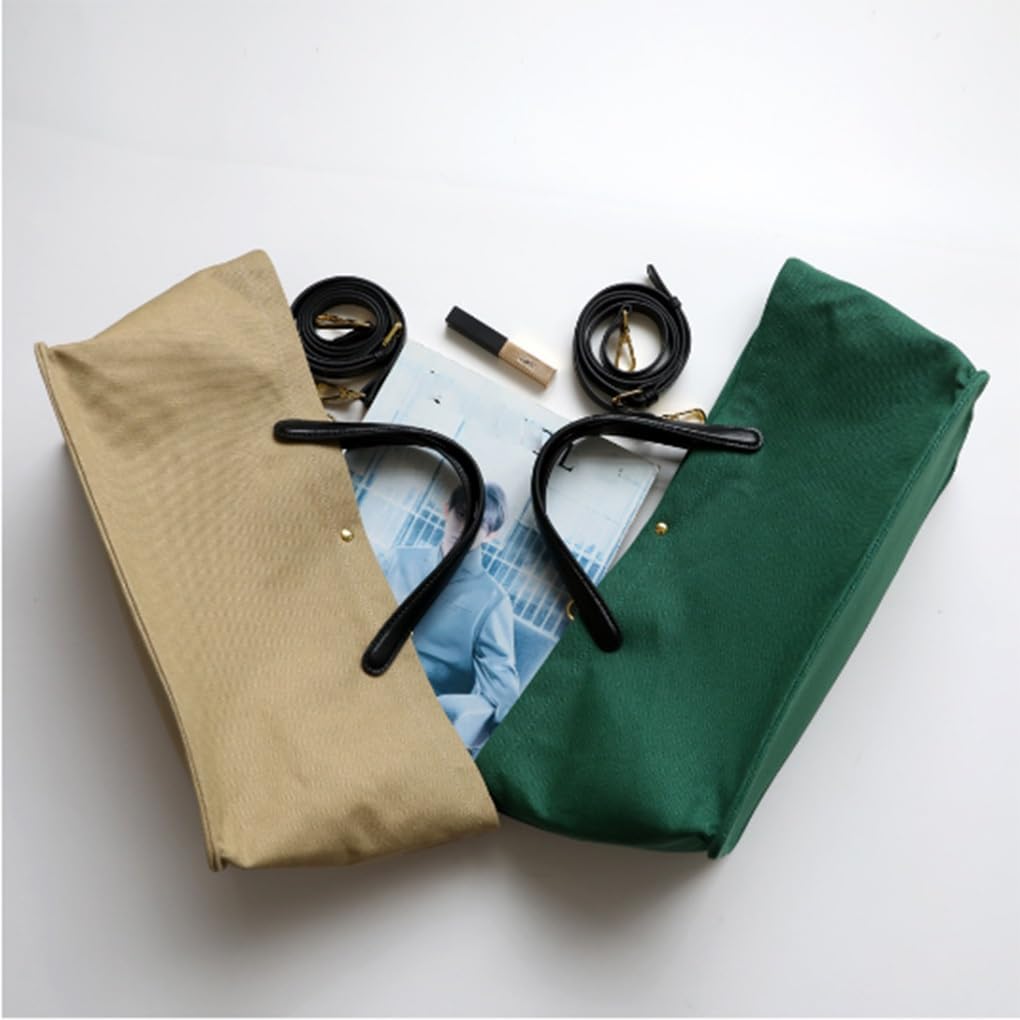 Borsa Tote da Donna Borsa da Viaggio con Tracolla in Pelle Tote Oversize con Manico Superiore for Lavoro e Uso Quotidiano(Khaki (Canvas))