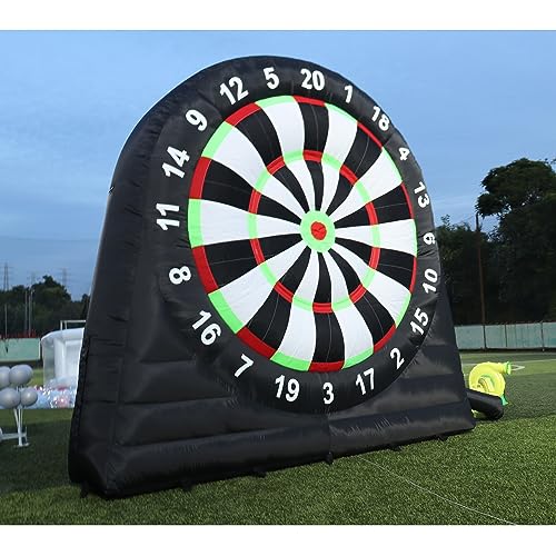 SAYOK Outdoor Oxford Cloth Inflatable Soccer Darts Board with 8pcs Inflatable Balls for Sports Game, 16.4ft Tall