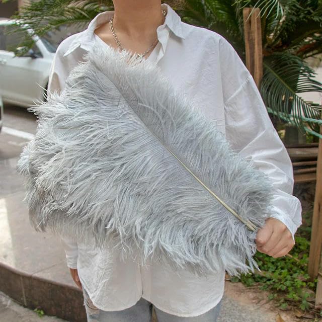 TUITA 10pcs White Large Ostrich Feather 15-55cm for Wedding Party Carnival Decoration Natural Ostrich Feathers Crafts DIY Accessories