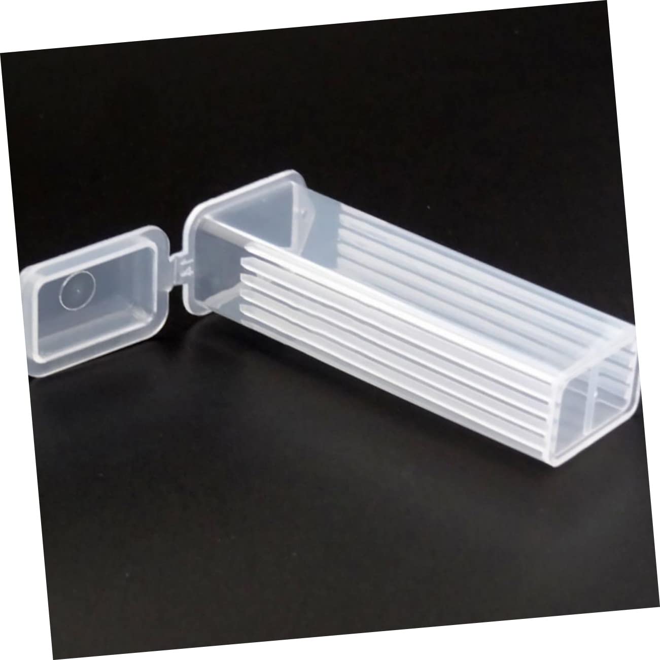 HOMOCONO 50pcs Glass Slide Cases Microscope Slides Case Storage Box Slots for Easy Removal