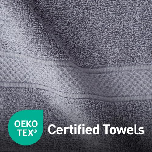 Image of MYTRIDENT Hand Towel | Urban Comfort | Quick Drying | Travel Friendly | for Men /Women | 2 Pc Hand Towel (40 cm x 60 cm) | 100% Cotton 450 GSM - Charcoal