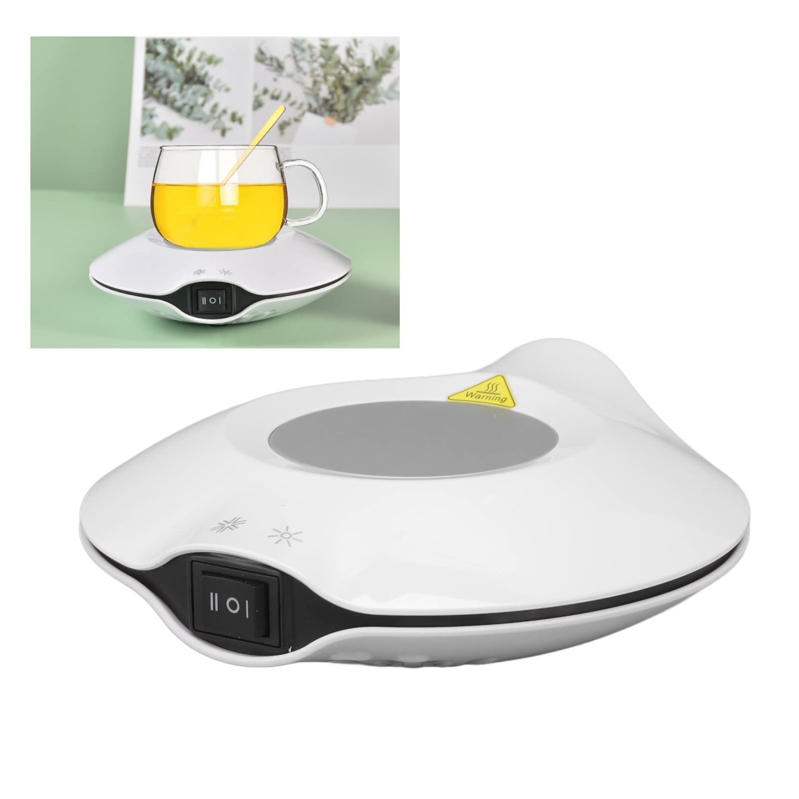 Calentador de café para posavasos de temperatura constante, calefacción de refrigeración, refrigerador USB para té con leche, taza de café, color blanco