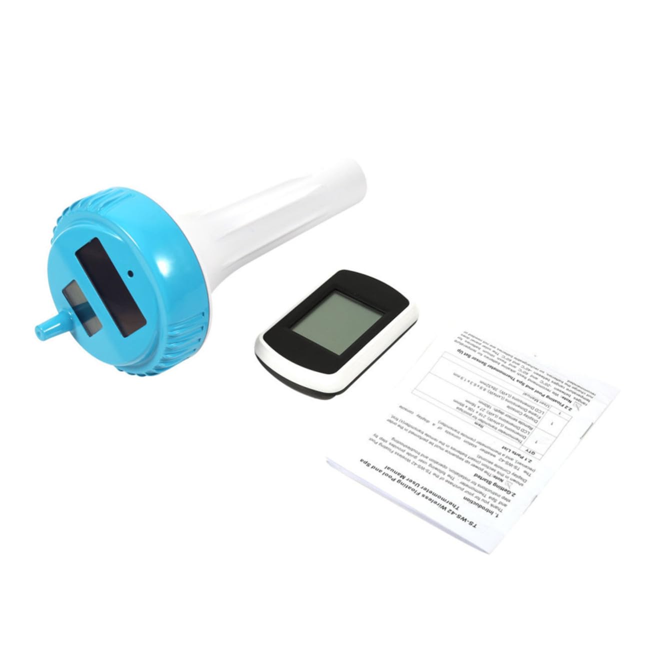 Hemobllo Termometro Digitale Galleggiante Wireless per Piscina e Spa Monitor Temperatura Acqua Design Coperchio Vite