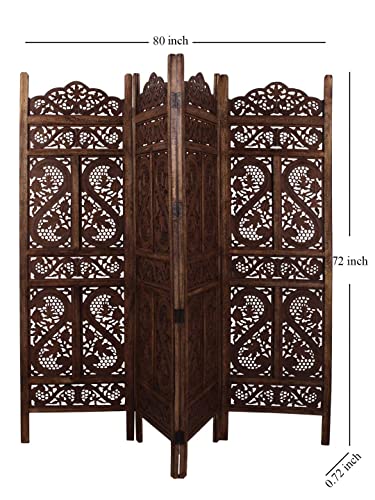Image of Partition for Living Room,Divider,Partition Wall Divider Screen Separator, Wall Panel Divider for Hall | Bedroom |Office | Puja Room | Restaurant S Design (4- Panels with Stands)