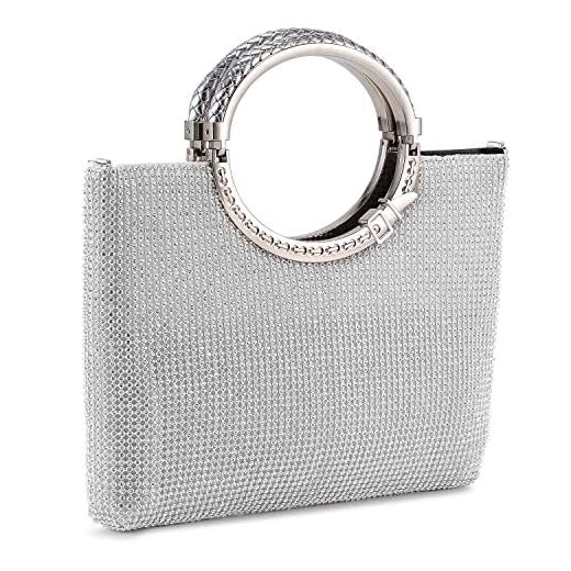 Borse con Strass Manico con Strass Pochette da Sera Borse e Borse a Tracolla Borsa a Secchiello con Pochette in Cristallo Lucido per Matrimonio Party Cocktail(Yellow