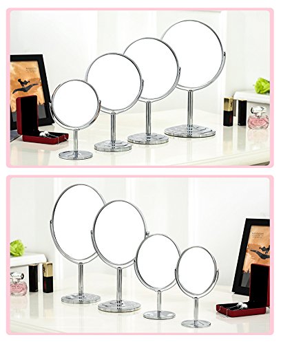 Miroirs De Maquillage De Bureau Rotatifs à Double Face, Miroir à Percussion Portable Compact