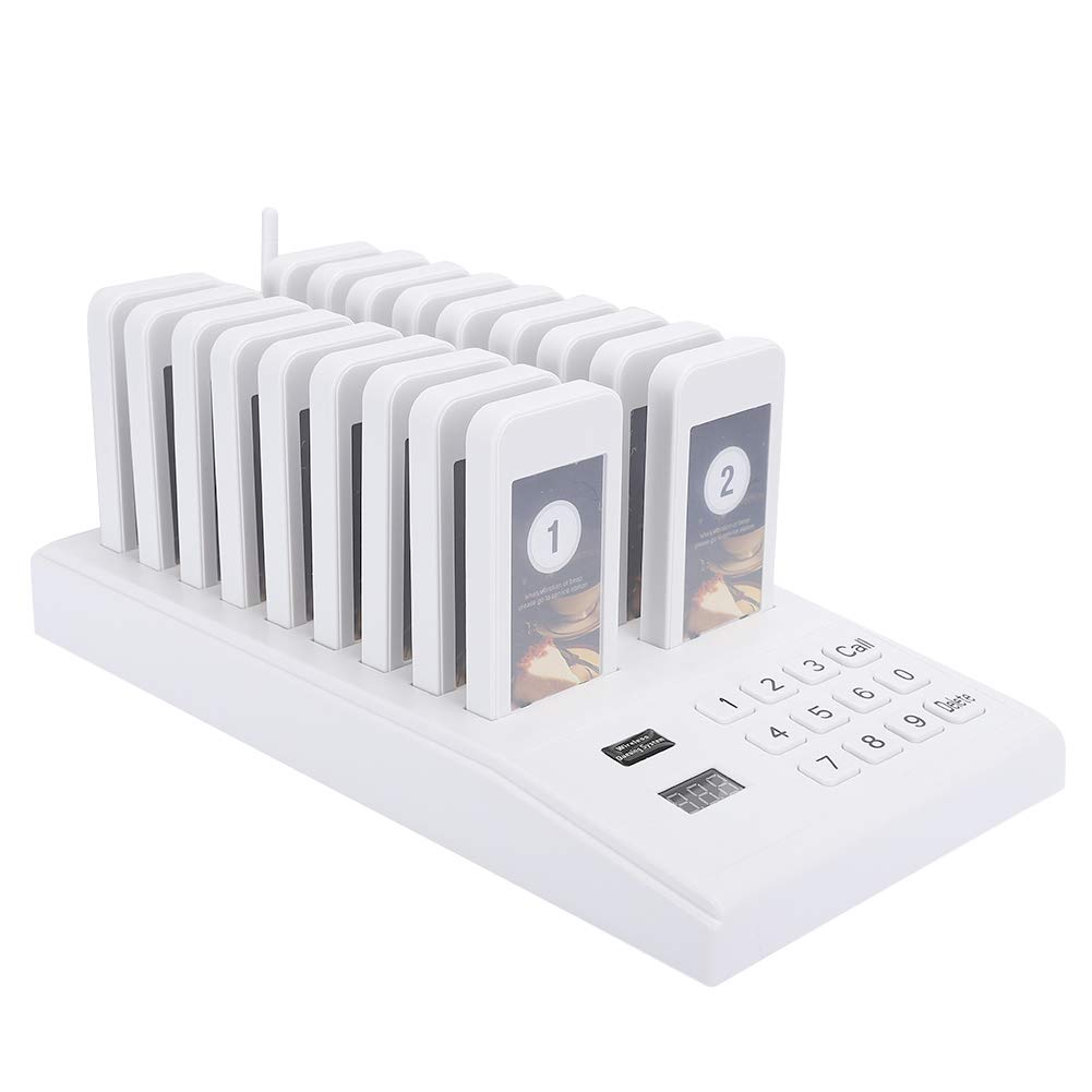 Sistema De Llamadas Inalámbricas RF - Timbre Con Vibración Y Luz, Recargable, Para Restaurantes Y Fábricas