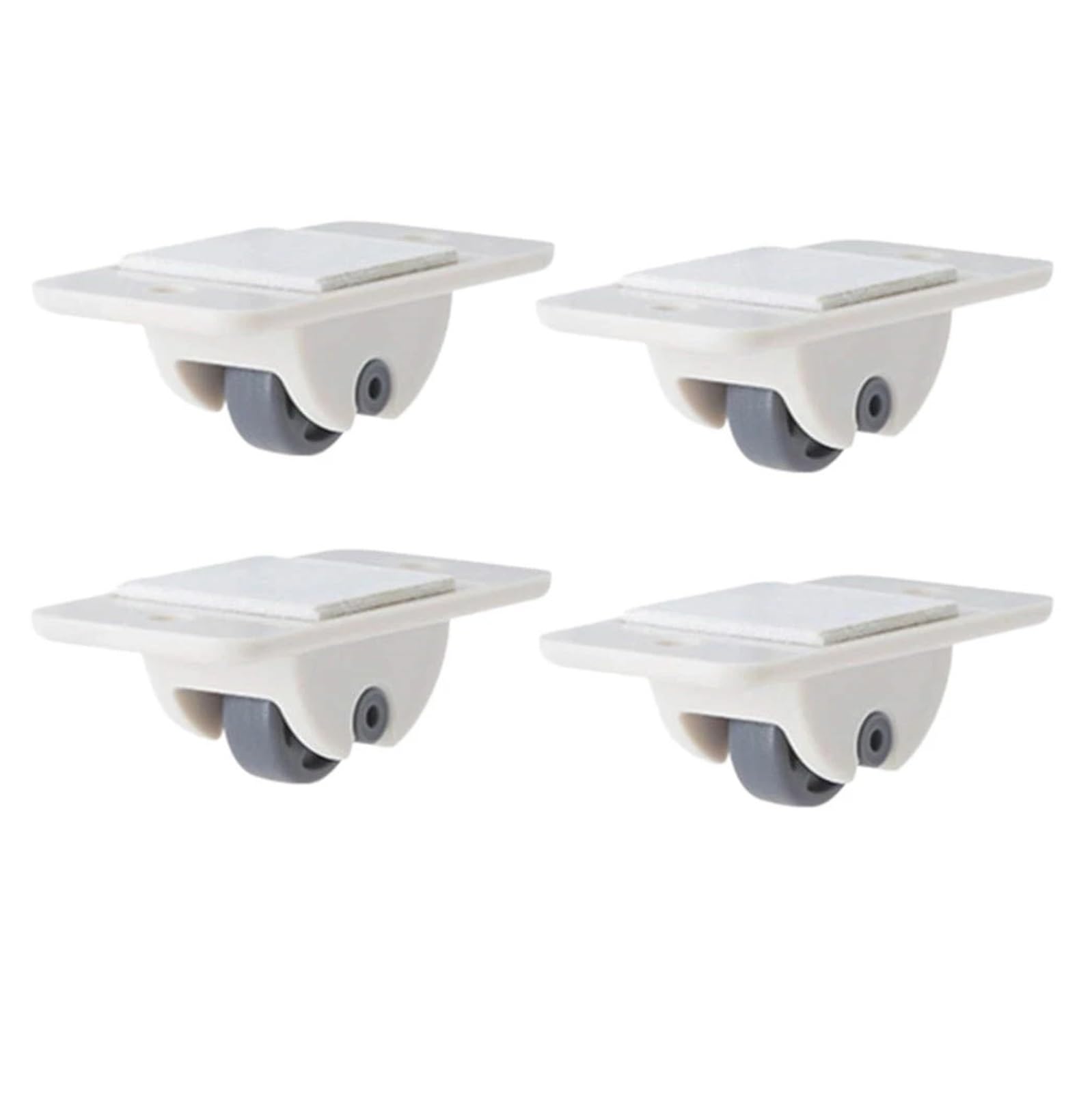 Caster Wheels, 4 Pcs Self Adhesive Casters Wheels for Storage Box Trash Can Single Direction Non-Swivel Casters No Drilling