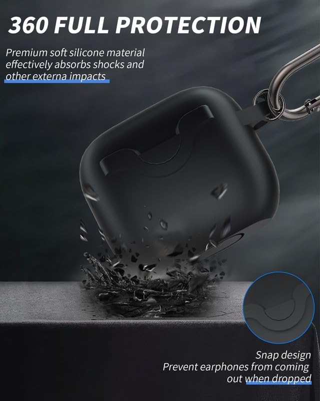 Miniatura 4 de Funda para AirPods 3, accesorios de protección de silicona con llavero compatible con Apple AirPod de 3 generación 2021 para mujeres, hombres, niñas