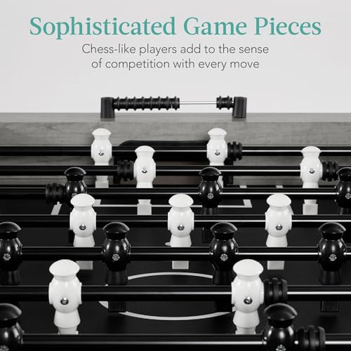 Best Choice Products Large 54 Inch Full-Size Foosball Table for Home, Game Room - Includes 2 Balls, 2 Cup Holders - Gray - image 4