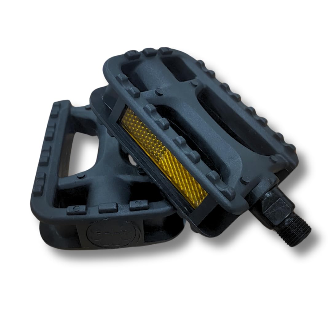 Pair of Black Pedals for MTB Mountain Bike Trekking City Bike Bicycle Refracting Anti-Slip