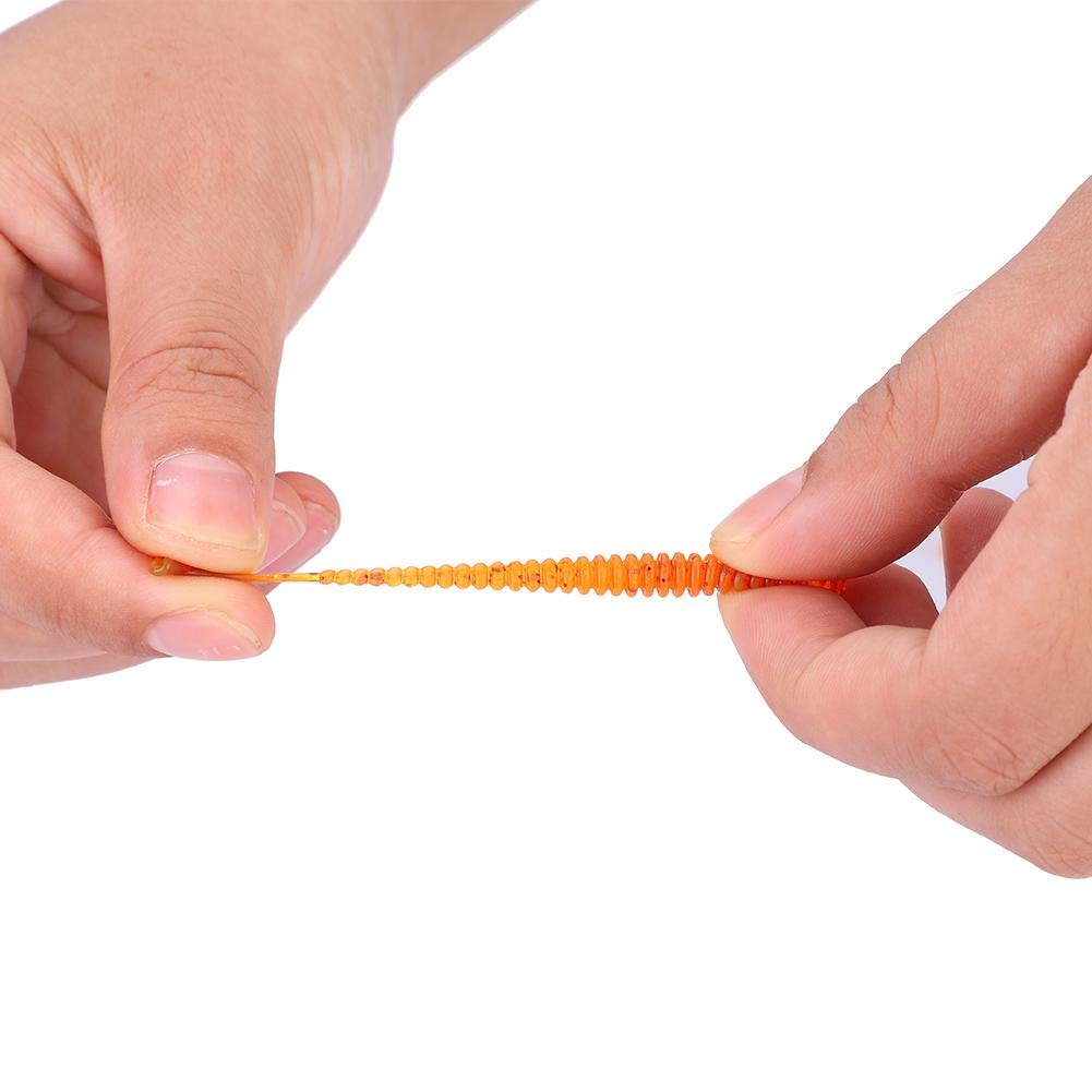 Tete Plombee Leurre Souple 50 Pièces Leurres De Pêche Souples T Queue Grub Ver Appâts En Plastique Poisson Accessoire Petite Taille Unique T Queue Conception (White Black Minnow 90