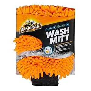 Armor All Microfiber Car Wash Mitt by Armor All, Noodle Tech Car Wash Glove for Clean Cars, Trucks, Motorcycles, 1 Each