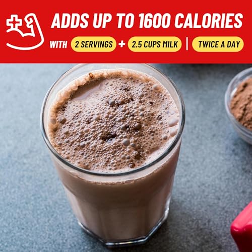 Image of Naturade All Natural Weight Gain Drink Mix - Gluten Free, Delicious Taste, 1600 Calories per Serving - Mass Gainer w /Carbohydrates & Protein - Chocolate, 40.6 Ounce (24 Servings)