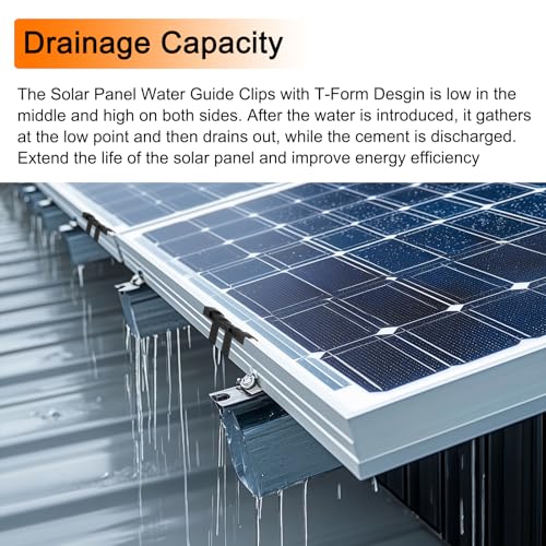 QUARKZMAN 10 Stück Solarpanel Wasserablauf Clips 30mm Schlammentfernungsclips Wasserablaufclips Entwässerung Wasserführung Reinigungsclips für Solarpanel PV Solarmodule Dach Photovoltaik