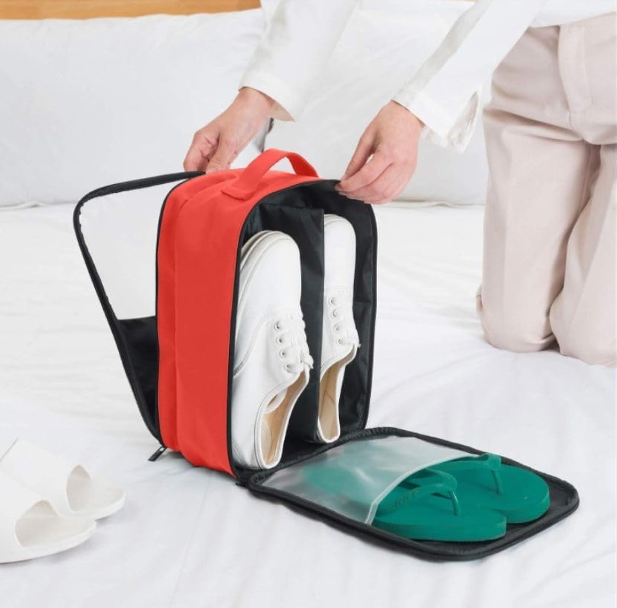 Foldable Footwear Carrier Bag, Compact Shoe Organizer
