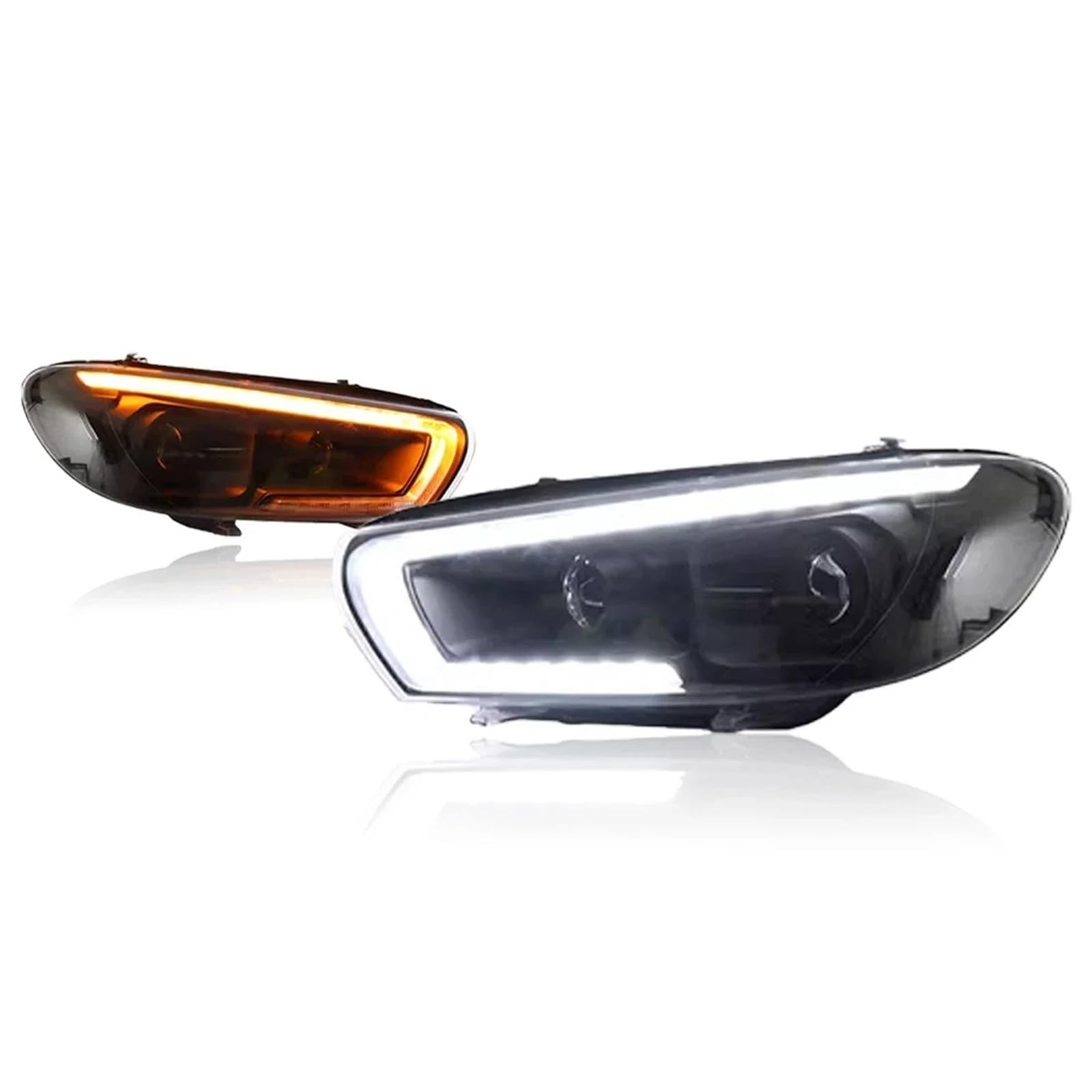 Faro Anteriore per VW Scirocco 2009-2017 DRL modificato Indicatore di direzione dinamico Faro Accessori Auto Auto Gruppo Faro Auto()