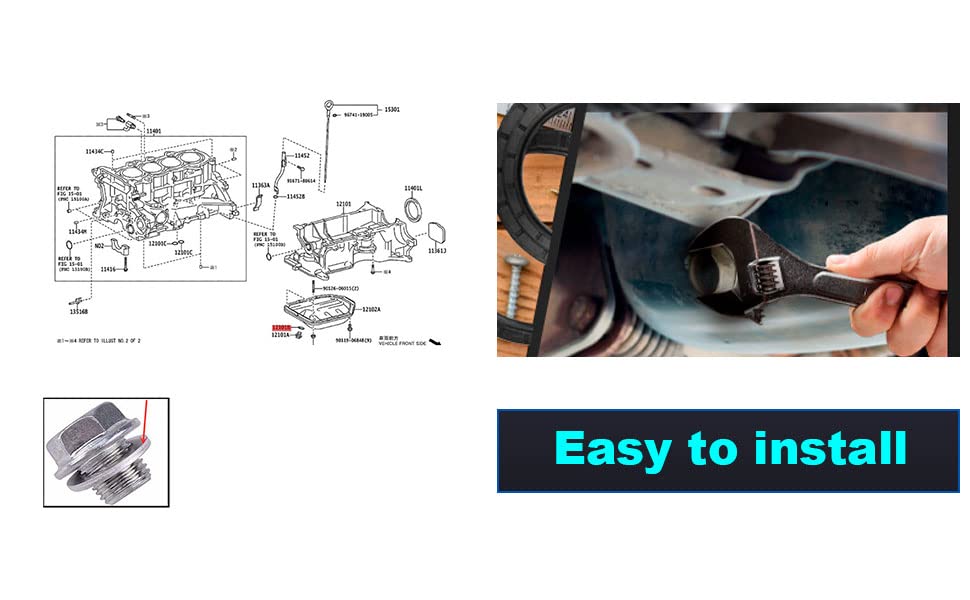Miniatura 6 de Juntas de tapón de drenaje de aceite de aluminio, 24 juntas de arandelas de aplastamiento, compatibles con Honda Accord Civic CRV CR-V y más #