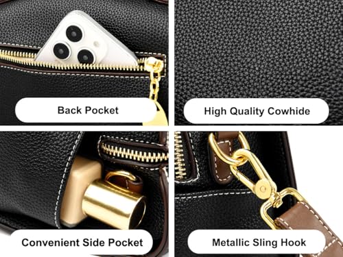 Crossbody Bags for Women Shoulder Bags Faux Leather Handbag Dual Straps, Dual Directional Zipper Medium Purse with Top Handle4
