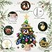 Sotiff Small Christmas Tree with Lights- 22 Inch Mini Tabletop Christmas Tree with LED Lights, Nativity Mini Xmas Decor with Star Treetop and Hanging Ornament, Holiday Indoor DIY Xmas Decoration