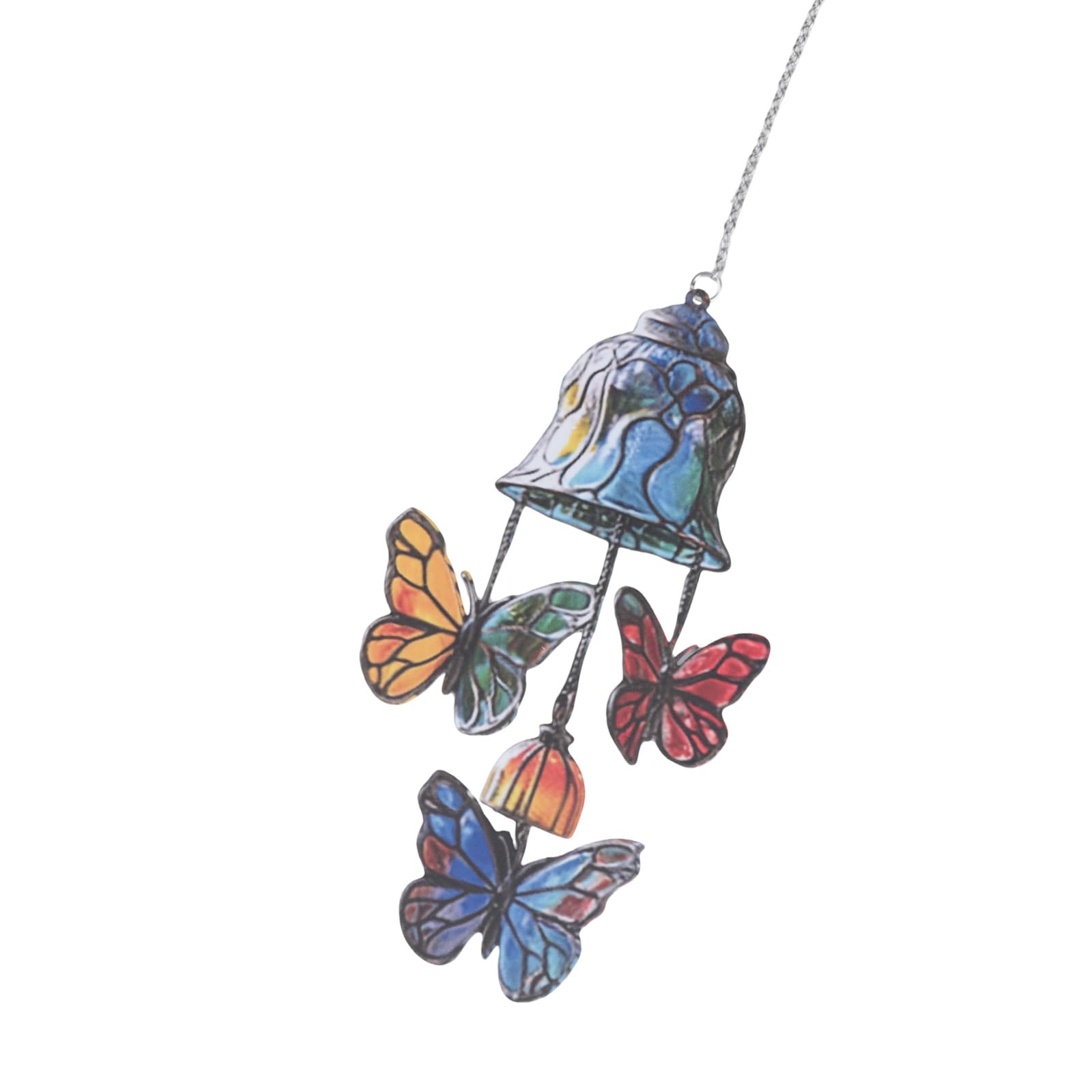Wind Chimes Producing Clear Tone for Balconies and Garden Creating a Peaceful Artistic Iron Design Butterfly Ornament