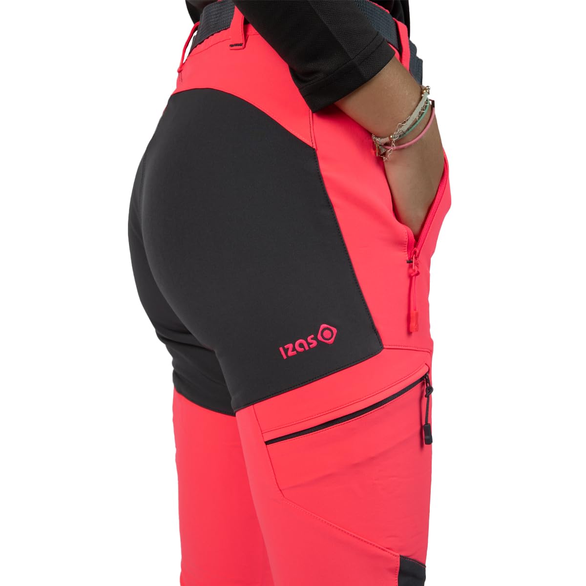 Izas - Pantalón de Senderismo para Mujer - Pantalón Trekking de Invierno - Impermeable y con Bolsillos de Cremallera - Bajo Ajustable Protege del Frío - Secado Rápido - Baltic FW
