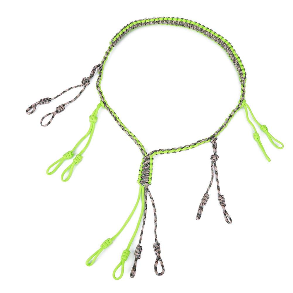 Hunting Duck Lanyard, Hunting Necklace, Adjustable Braid Durable Whistle Sling for Outdoor Hunting Accessory for Hunting(Fluorescent Green)